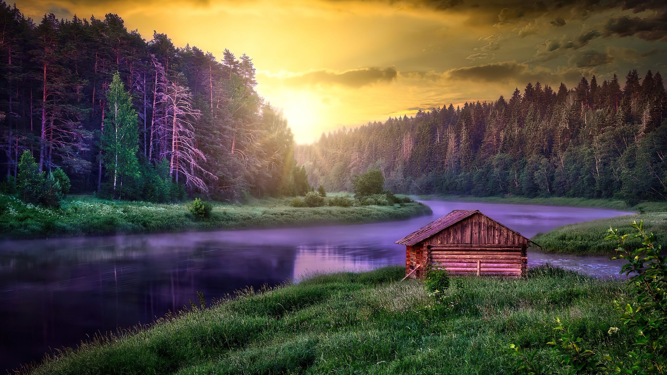2560x1440 Sunset Scenery 4K Wallpaper iPhone HD