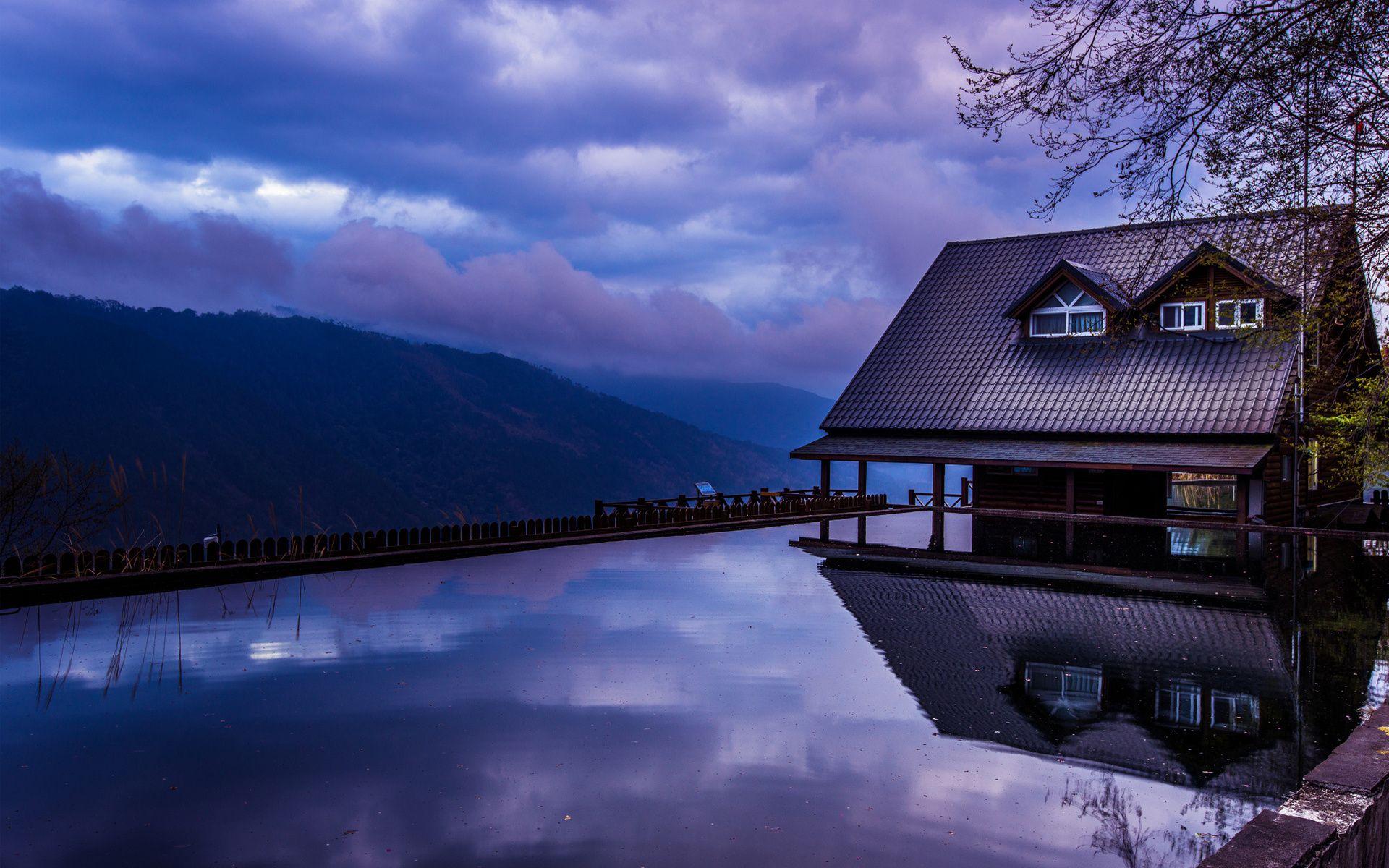 1920x1200 Log Cabin Background HD
