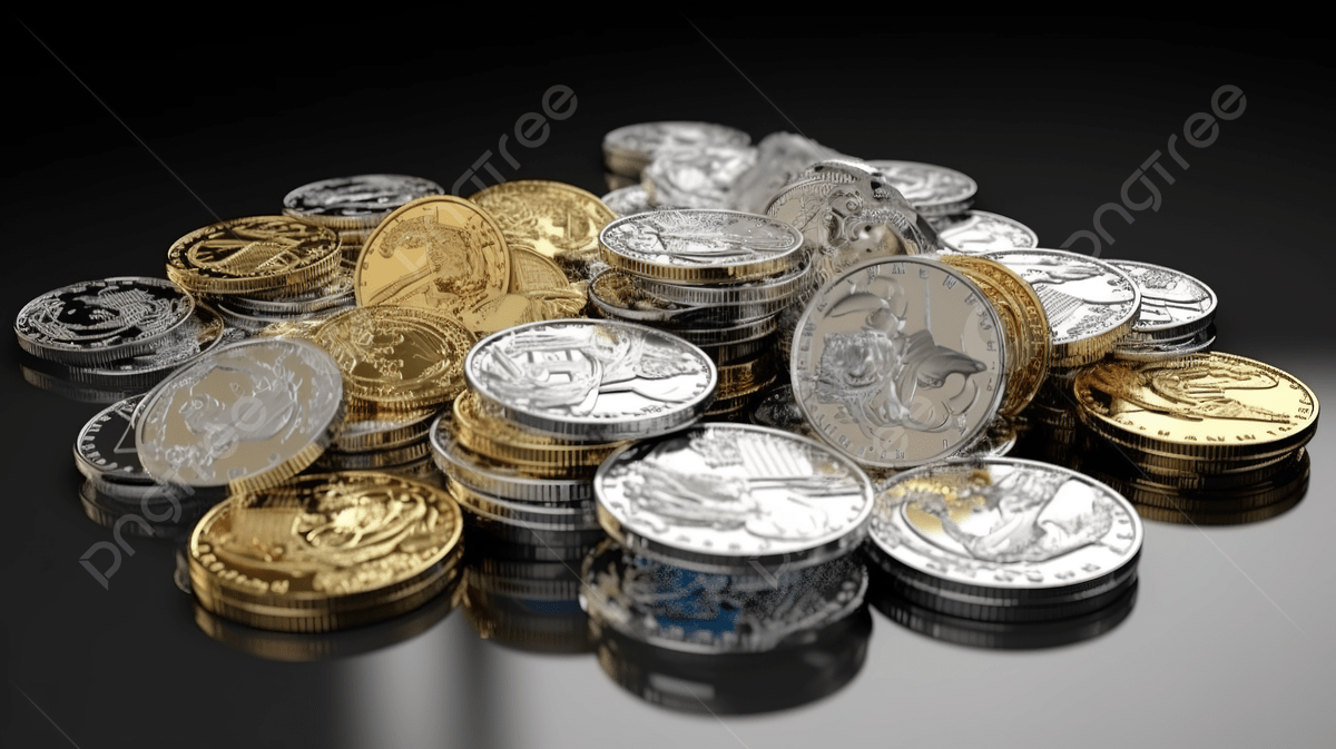 1200x673 Shimmering Gold And Silver Coins In 3D