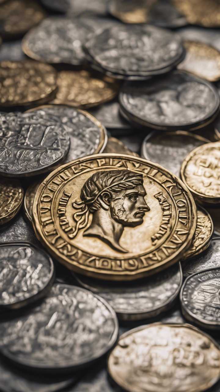 720x1280 A detailed old coin made of gold