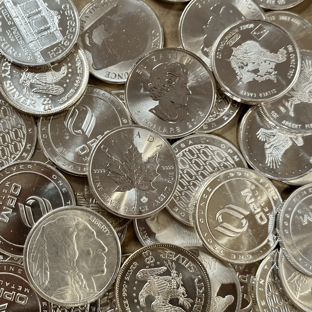 1000x1000 oz. Pure Silver Rounds
