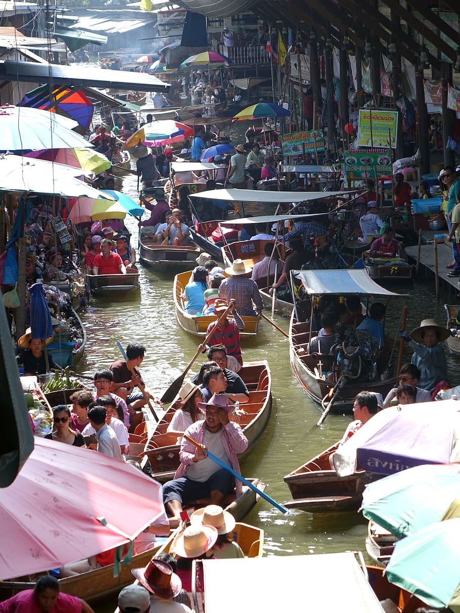 910x1213 Floating Market 1080P, 2K, 4K, 5K HD