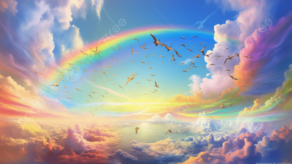 1200x675 Colorful Dreamy Sky Background, Sky