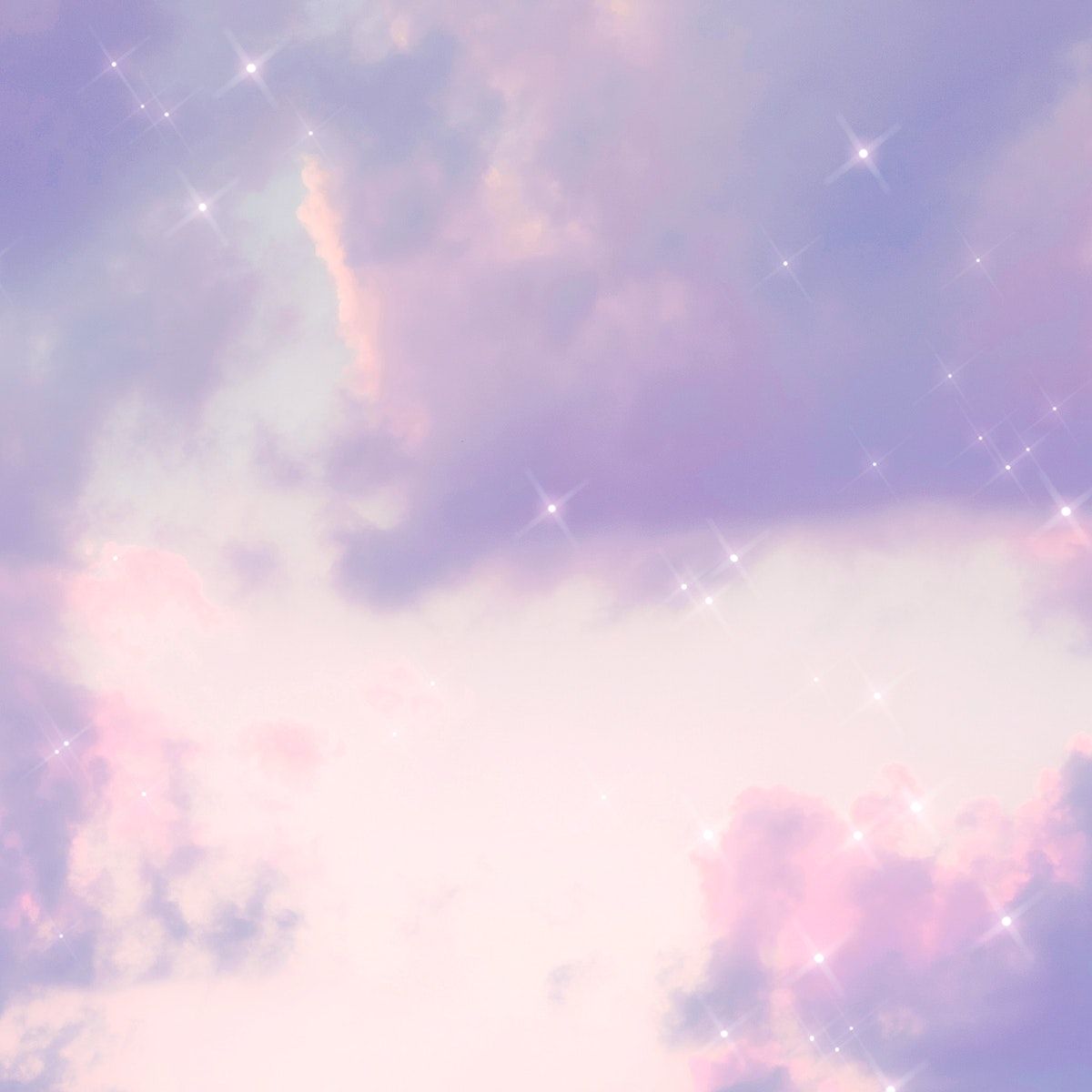1200x1200 Sparkle cloud purple dreamy background