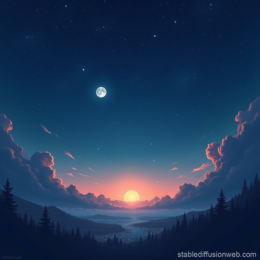1024x1024 starry dreamy background Prompts