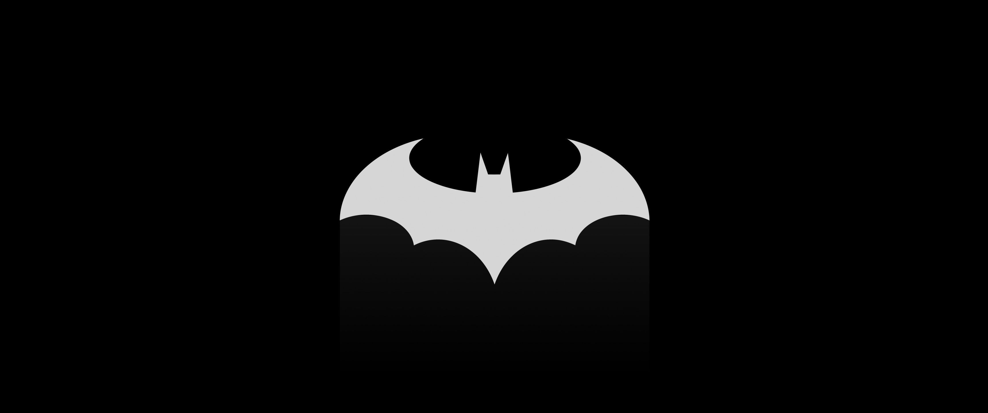 3440x1440 Batman sign Wallpaper 4K, Black