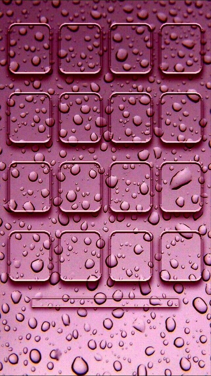 720x1280 Raindrop Pink Shelf Wallpaper. *Shelf and Icon Wallpaper