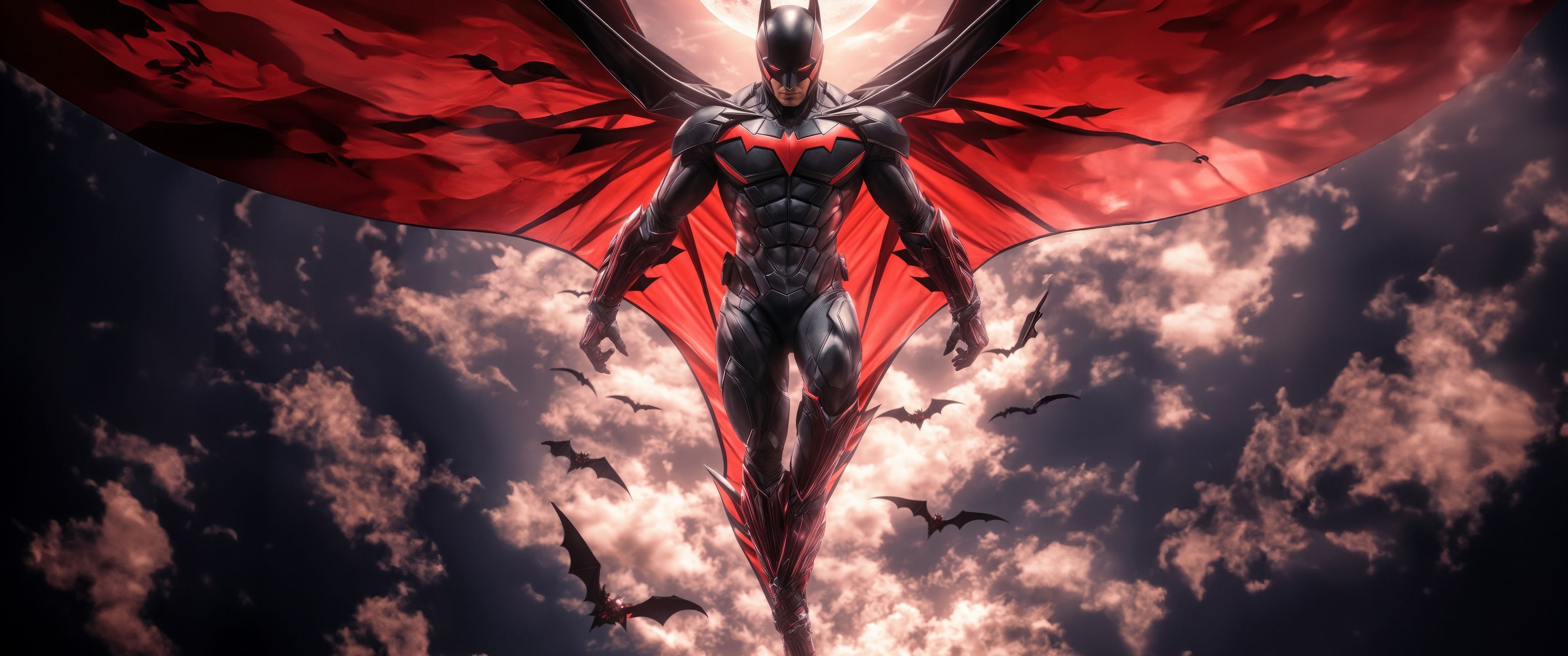 3440x1440 Batman Beyond High Flying