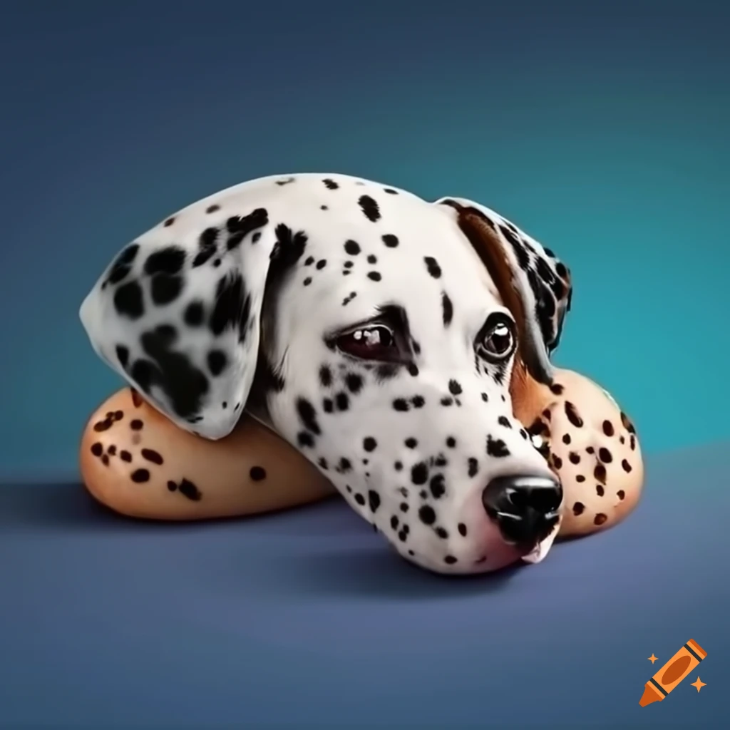 1024x1024 Dalmatian Dog Sleep On Dalmatian Shaped