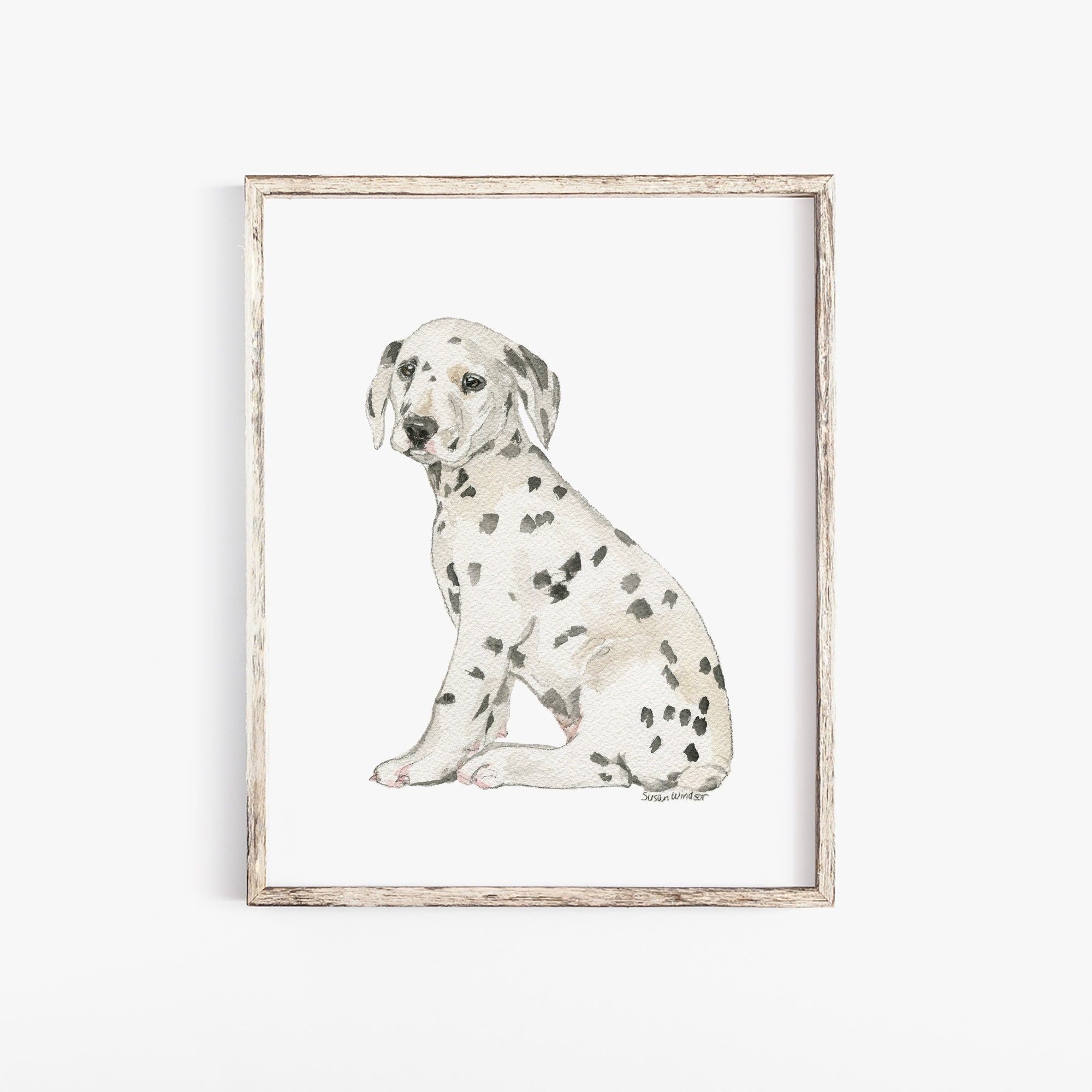 2000x2000 Dalmatian Puppy Dog Watercolor Painting