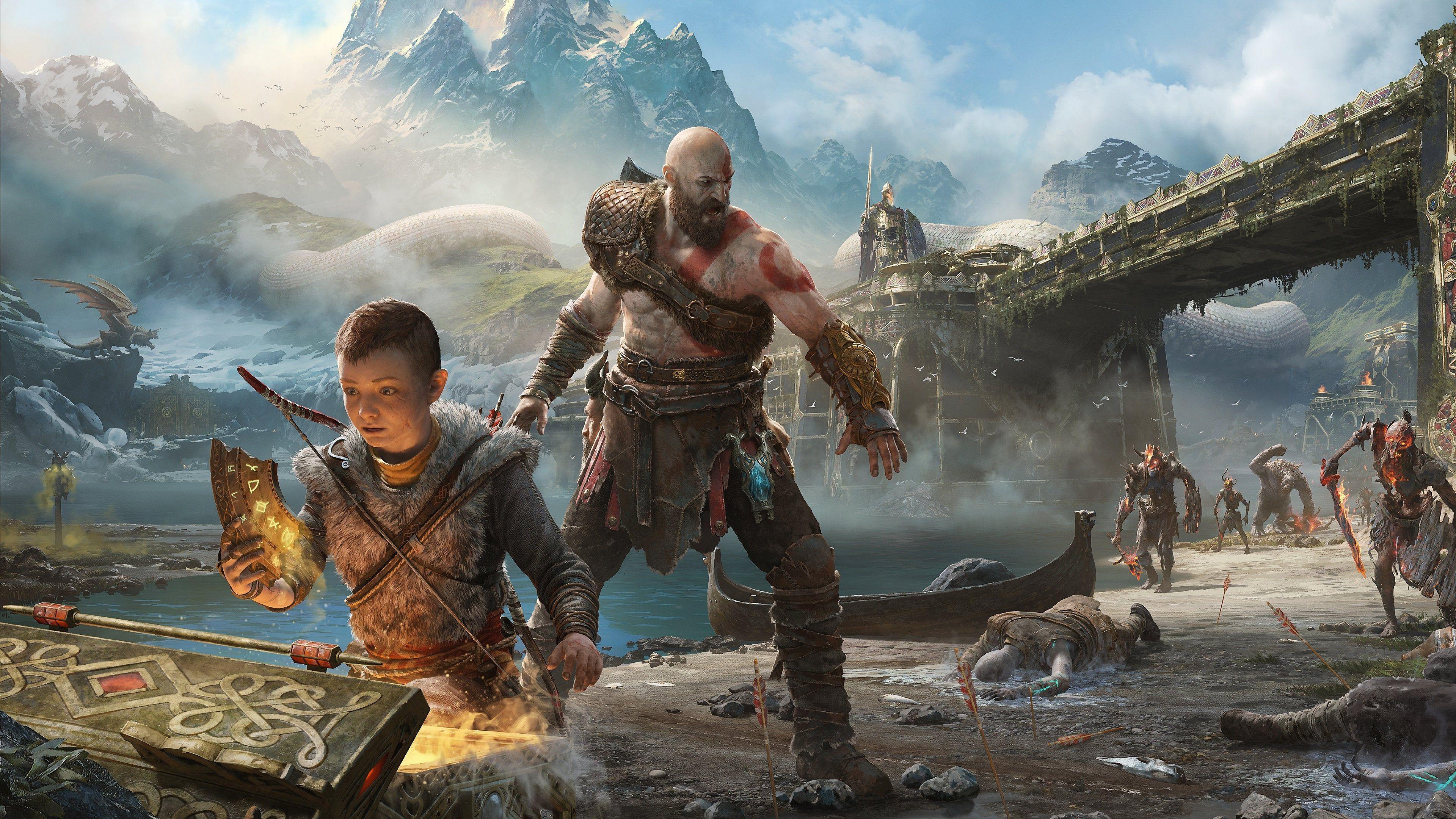 3840x2160 I found this after searching for a 4K GoW wallpaper and it's