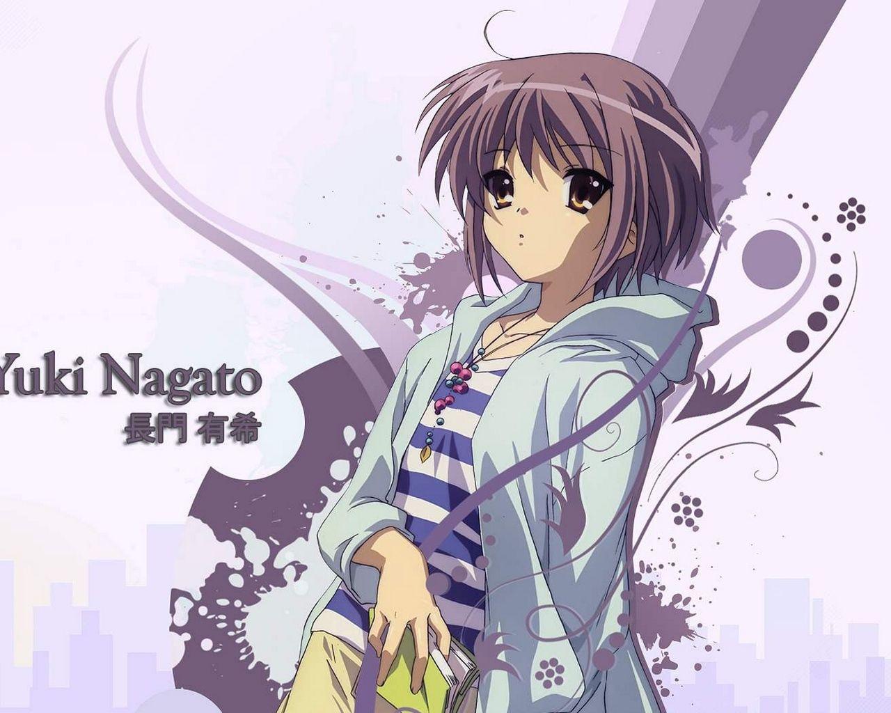 1280x1024 Download wallpaper 1280x1024 yuki nagato, girl, look