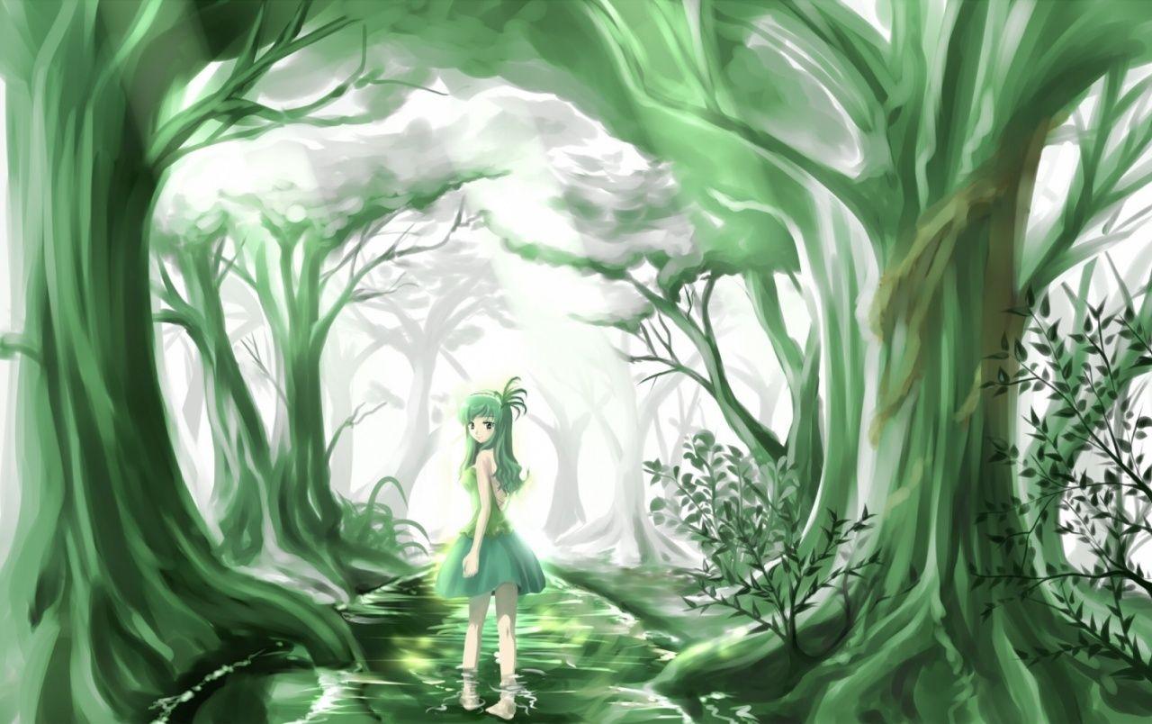 Cute Green Anime Wallpaper - Anime Wallpaper HD