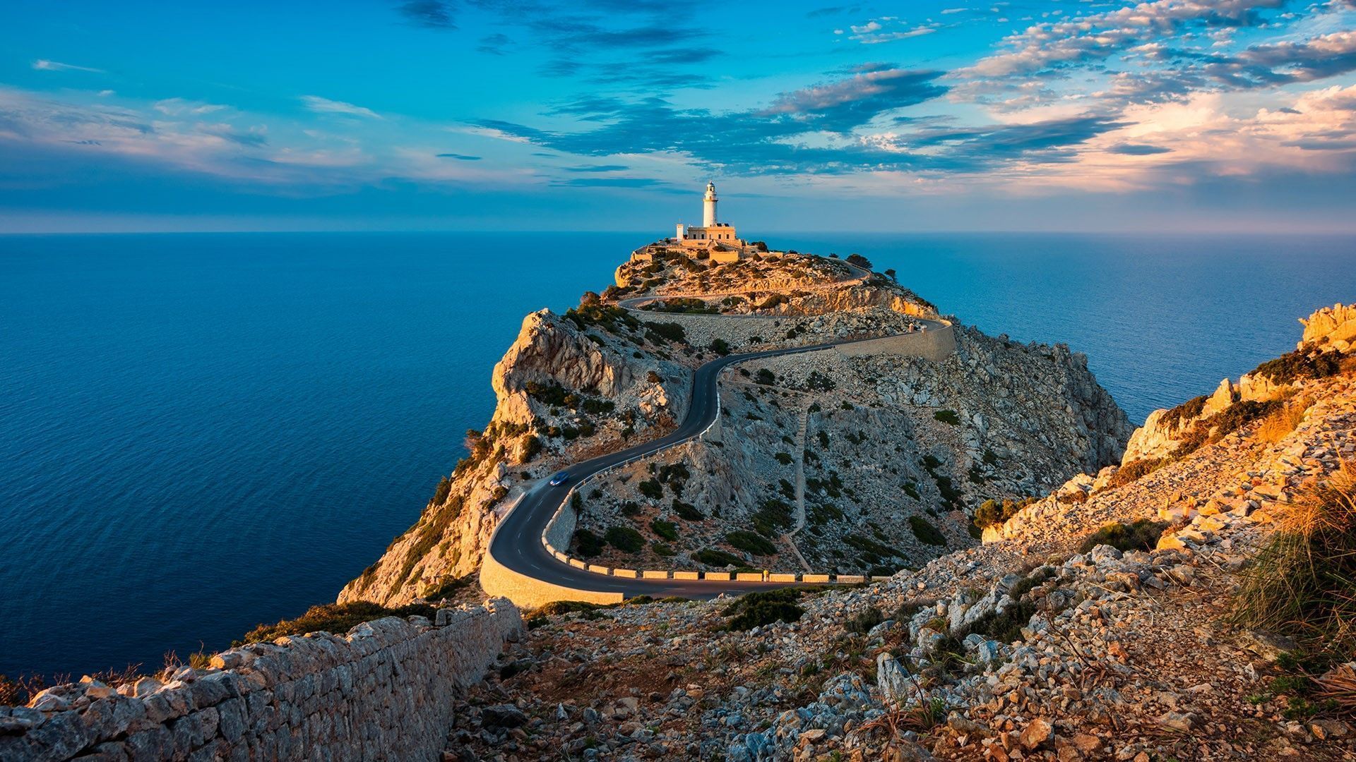 1920x1080 Lighthouse of Cap de Formentor around