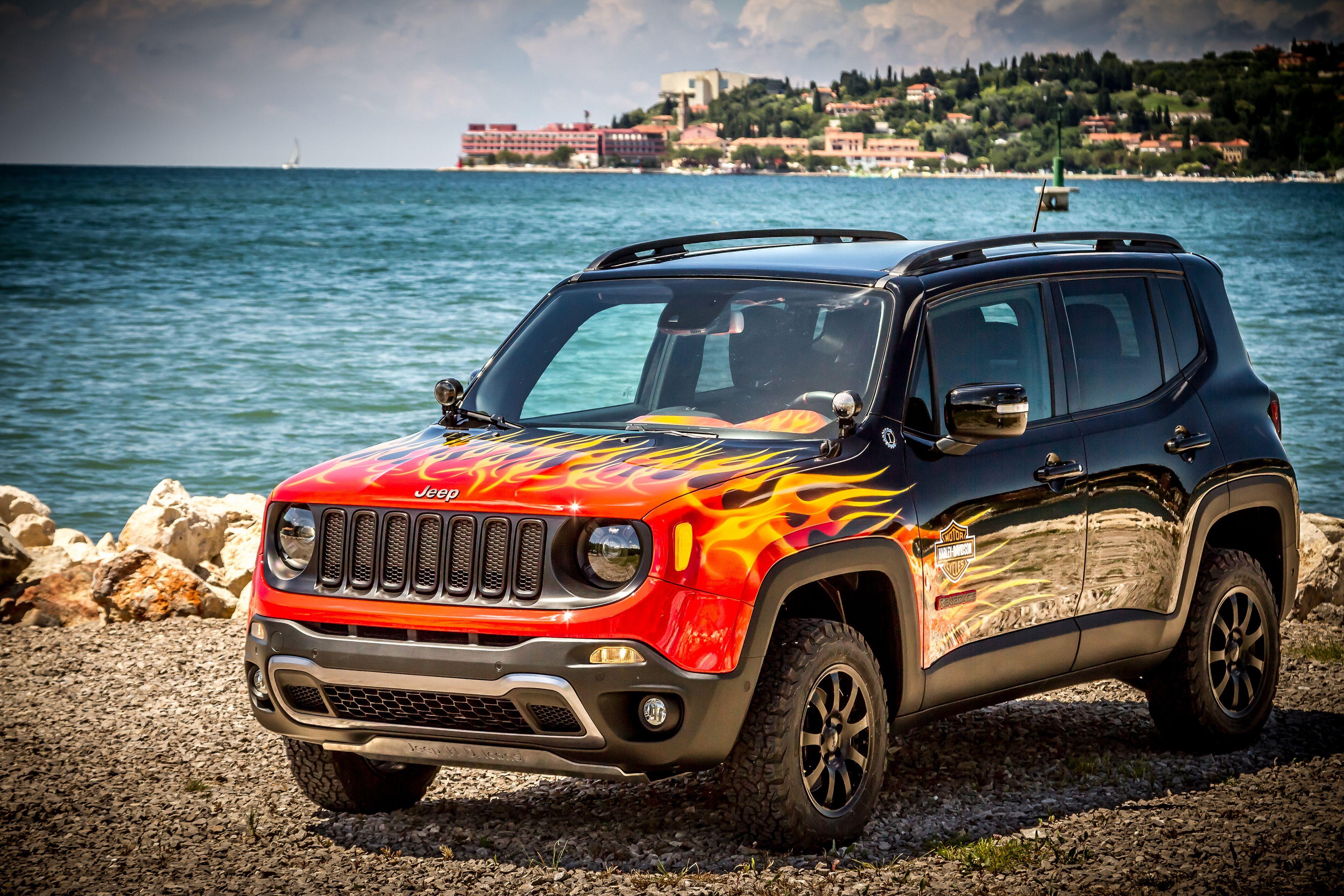 3840x2560 Wallpaper Jeep, Renegade Hell's Revenge, Harley Davidson, 4K