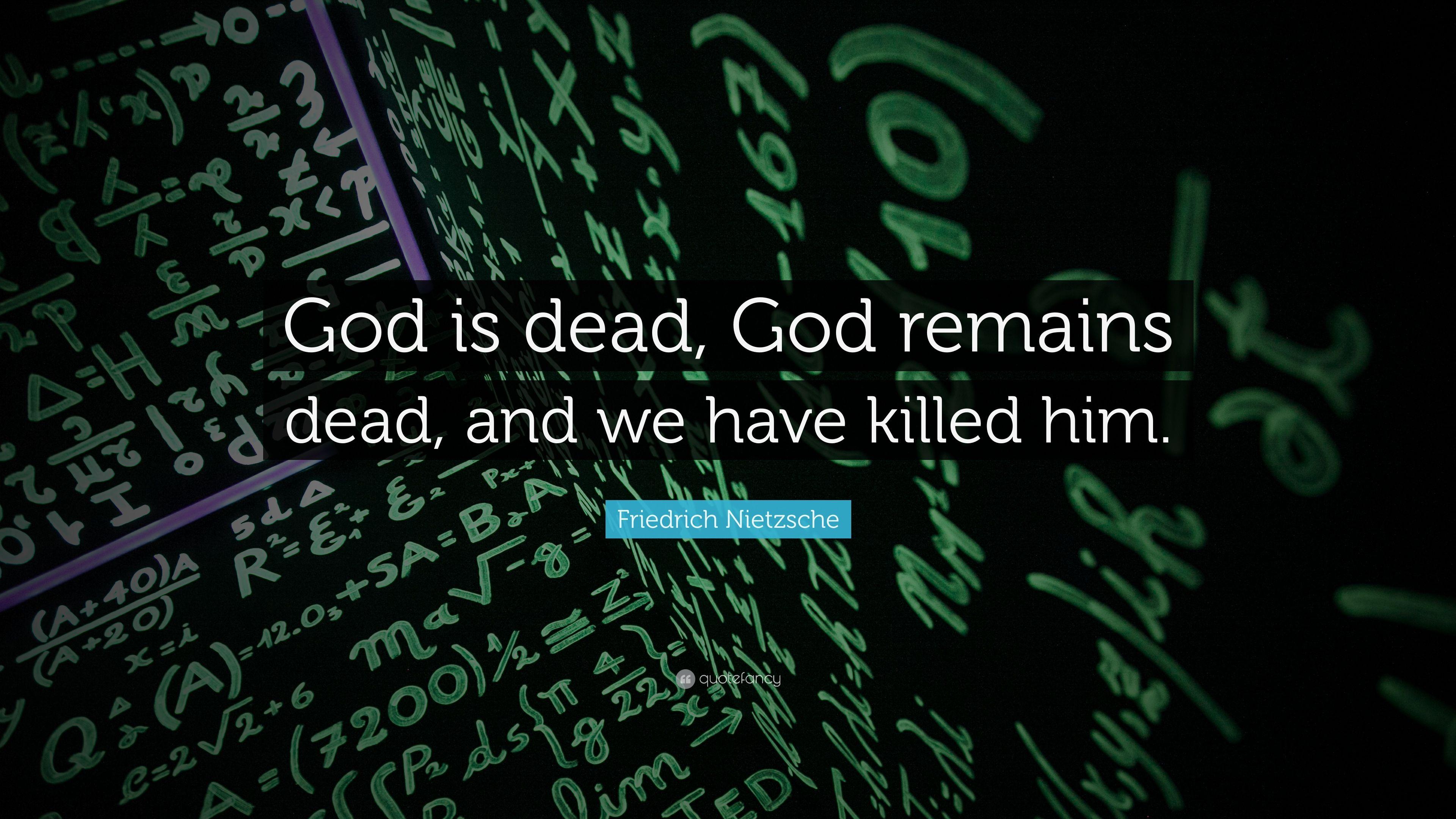 3840x2160 Friedrich Nietzsche Quote: “God is dead, God remains dead
