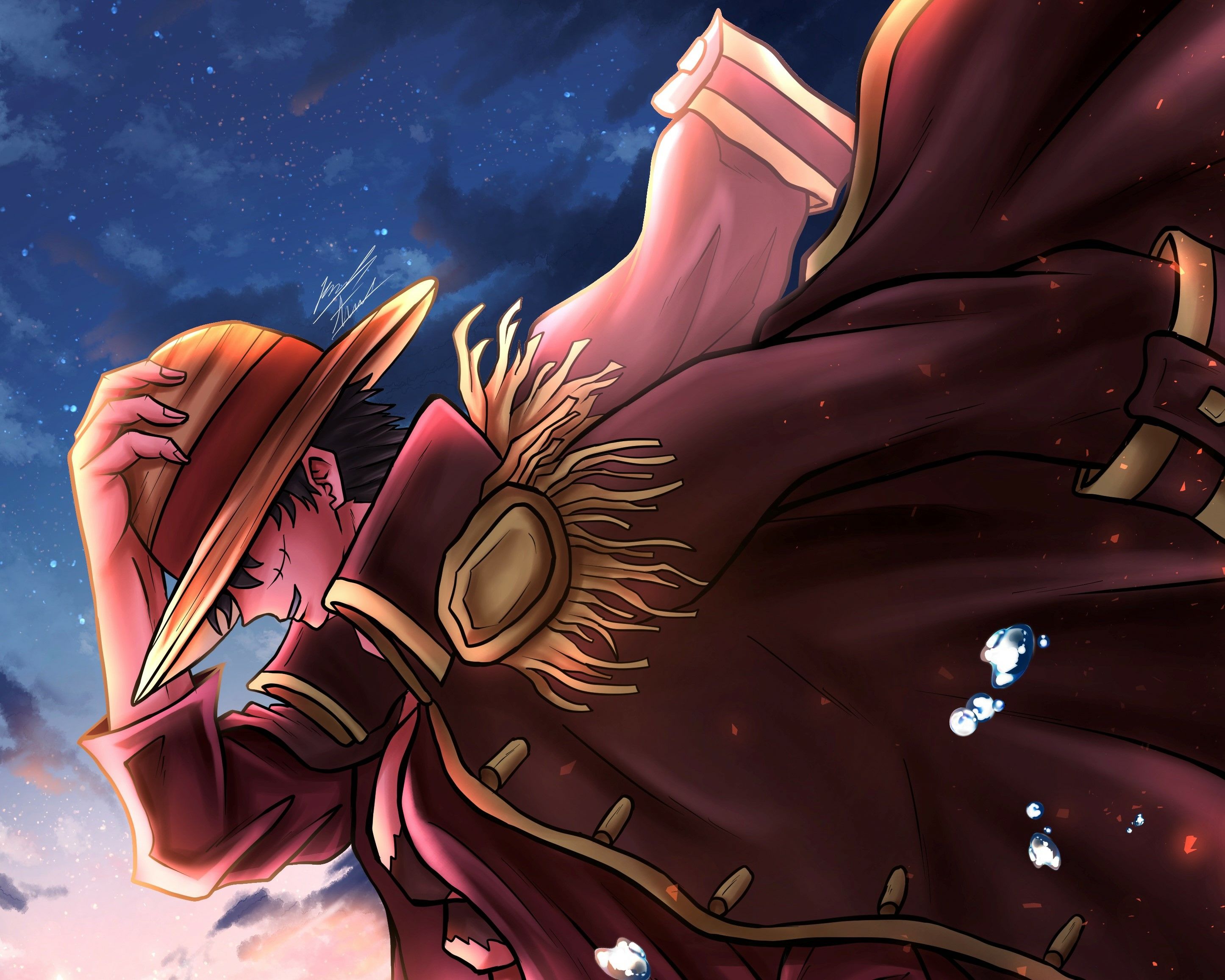 2891x2312 One Piece HD Monkey Luffy Art Wallpaper