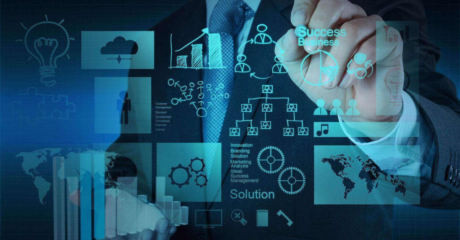 1600x837 Download Business Solution Wallpaper