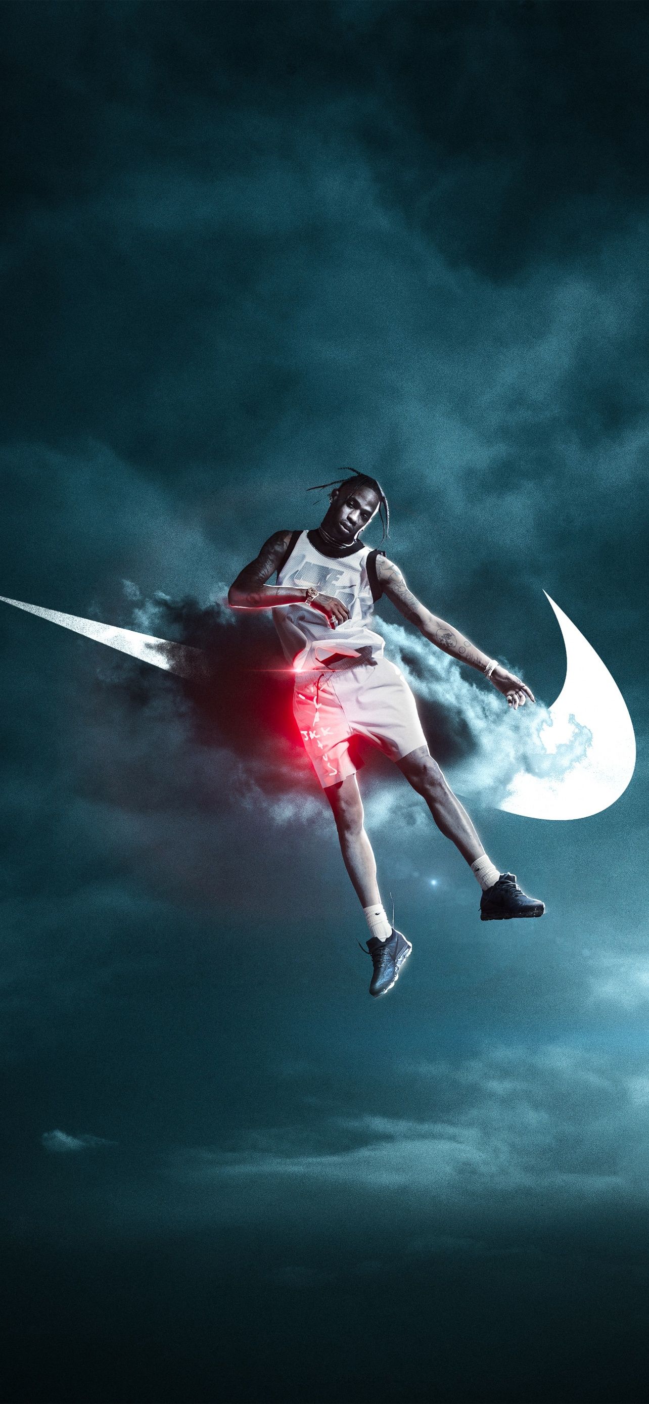 1284x2778 Travis Scott Wallpaper 4K, Nike