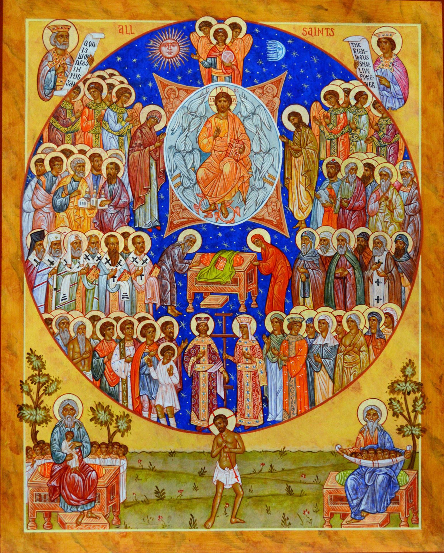 1542x1920 All Saints Day Religious Art Wallpaper