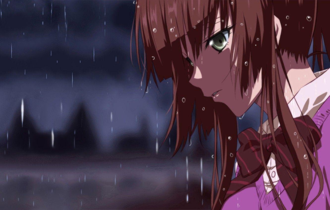 1332x850 Wallpaper Anime, Strike the Blood, Kirasaka Sayaka, rain. image for desktop, section прочее