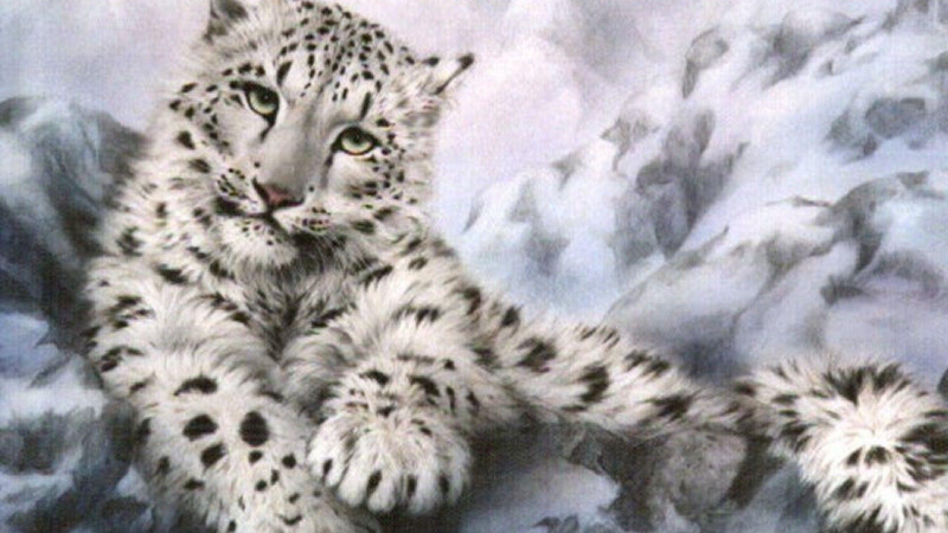 1920x1080 Ultra HD Snow Leopard Wallpaper G46J8