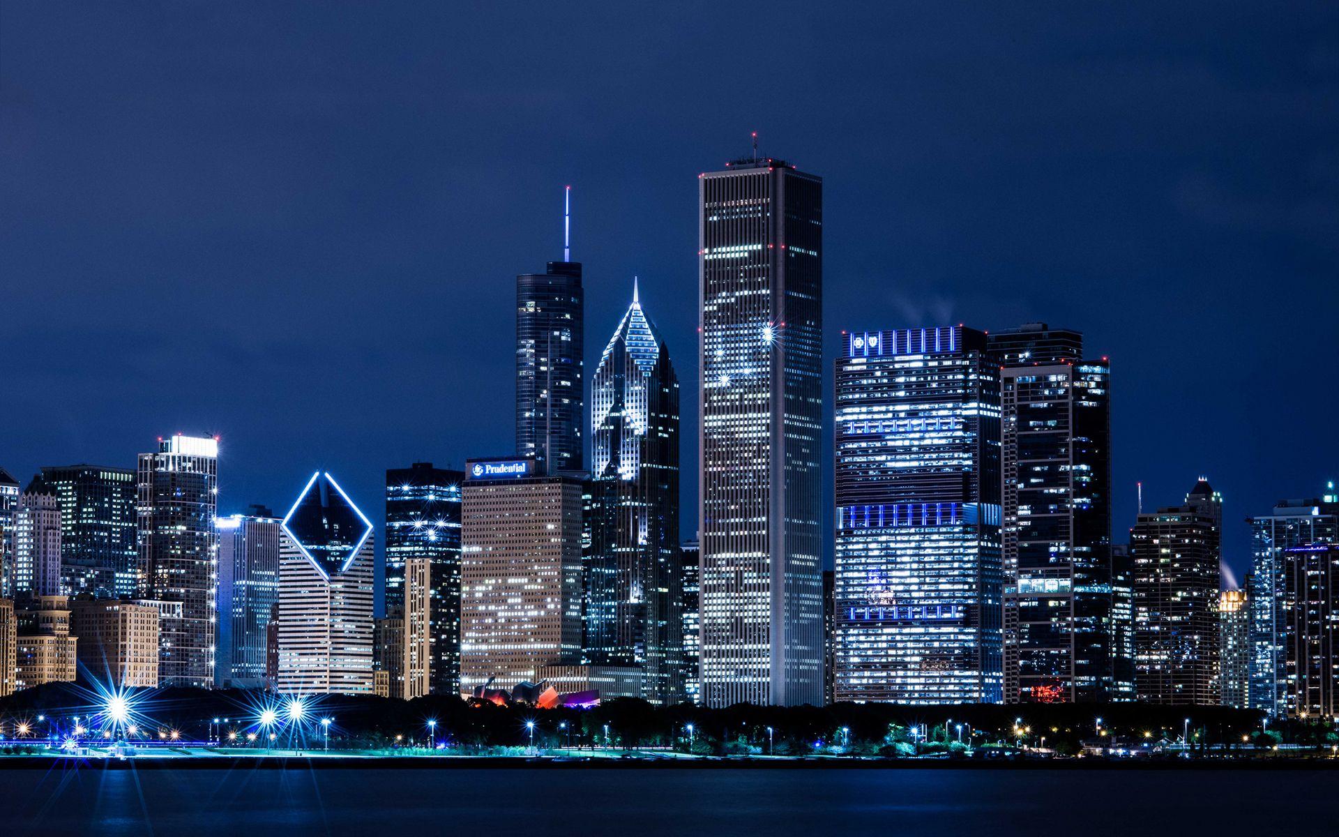 1920x1200 Chicago City Skyline Desktop Background