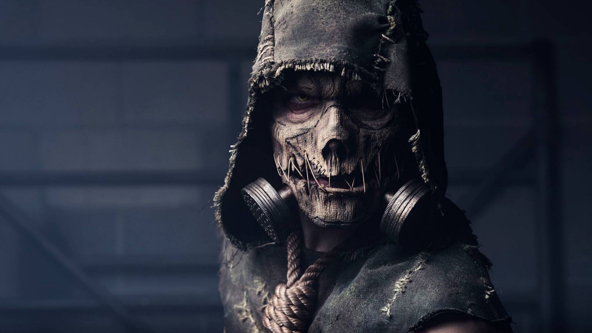 1920x1080 Wallpaper men, mask, gas mask