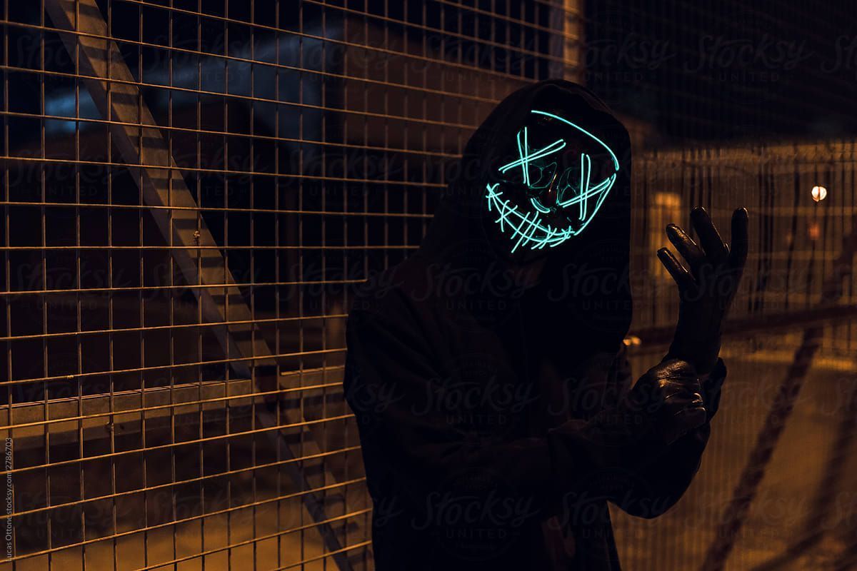 1200x800 Scary Masked Man At Halloween Night