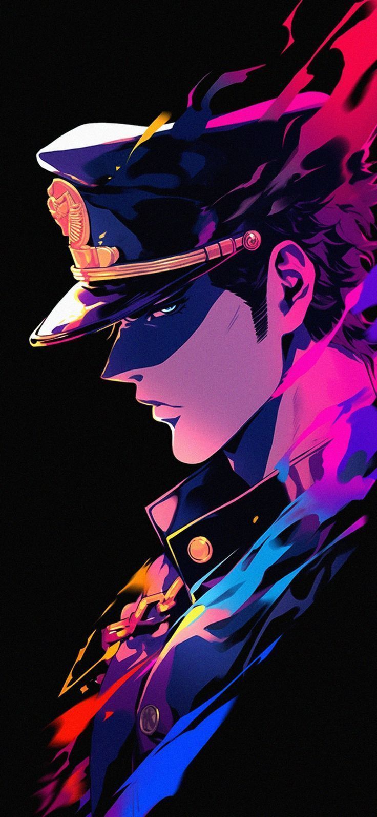 736x1592 Jotaro Kujo Black Aesthetic Wallpaper