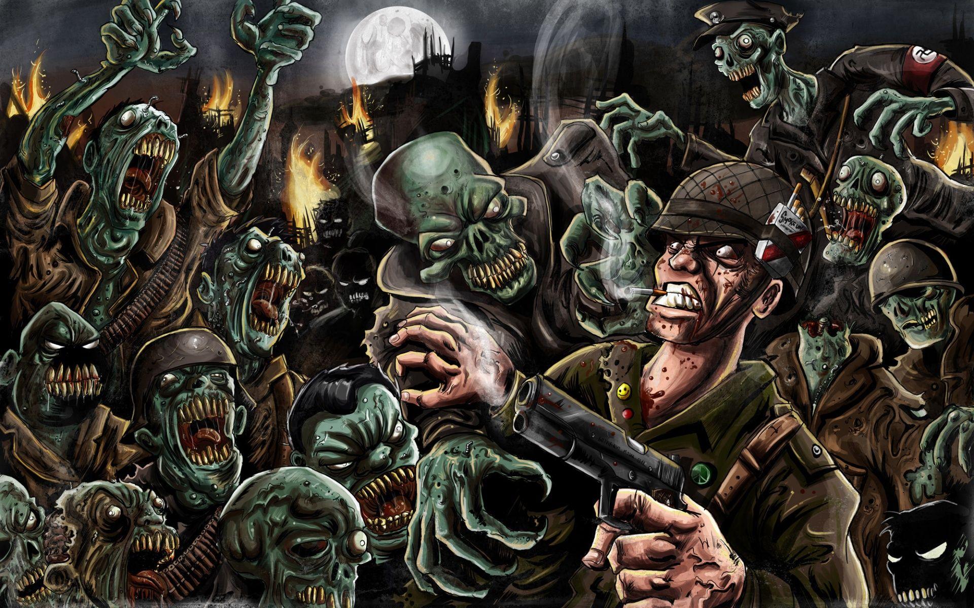 1920x1200 Dark fantasy warrior horror evil scary creepy spooky zombie