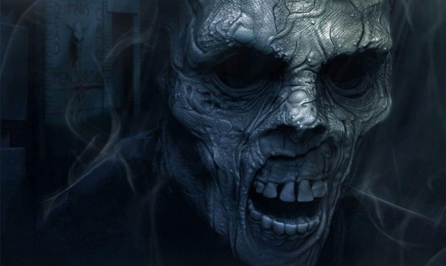 1439x860 Deadpool Smile Zombie Face Wallpaper HD / Desktop