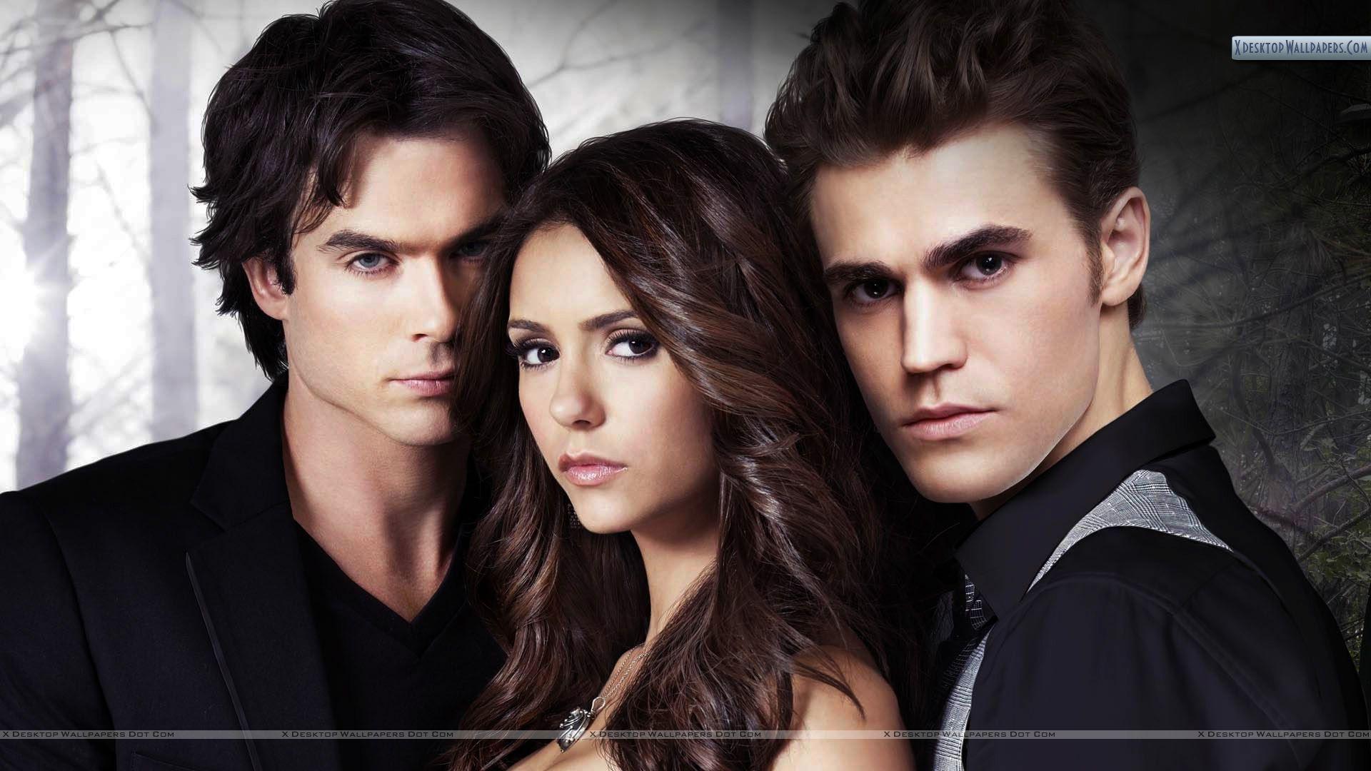 1920x1080 Cute Faces of Vampire Diaries Characters Wallpaper