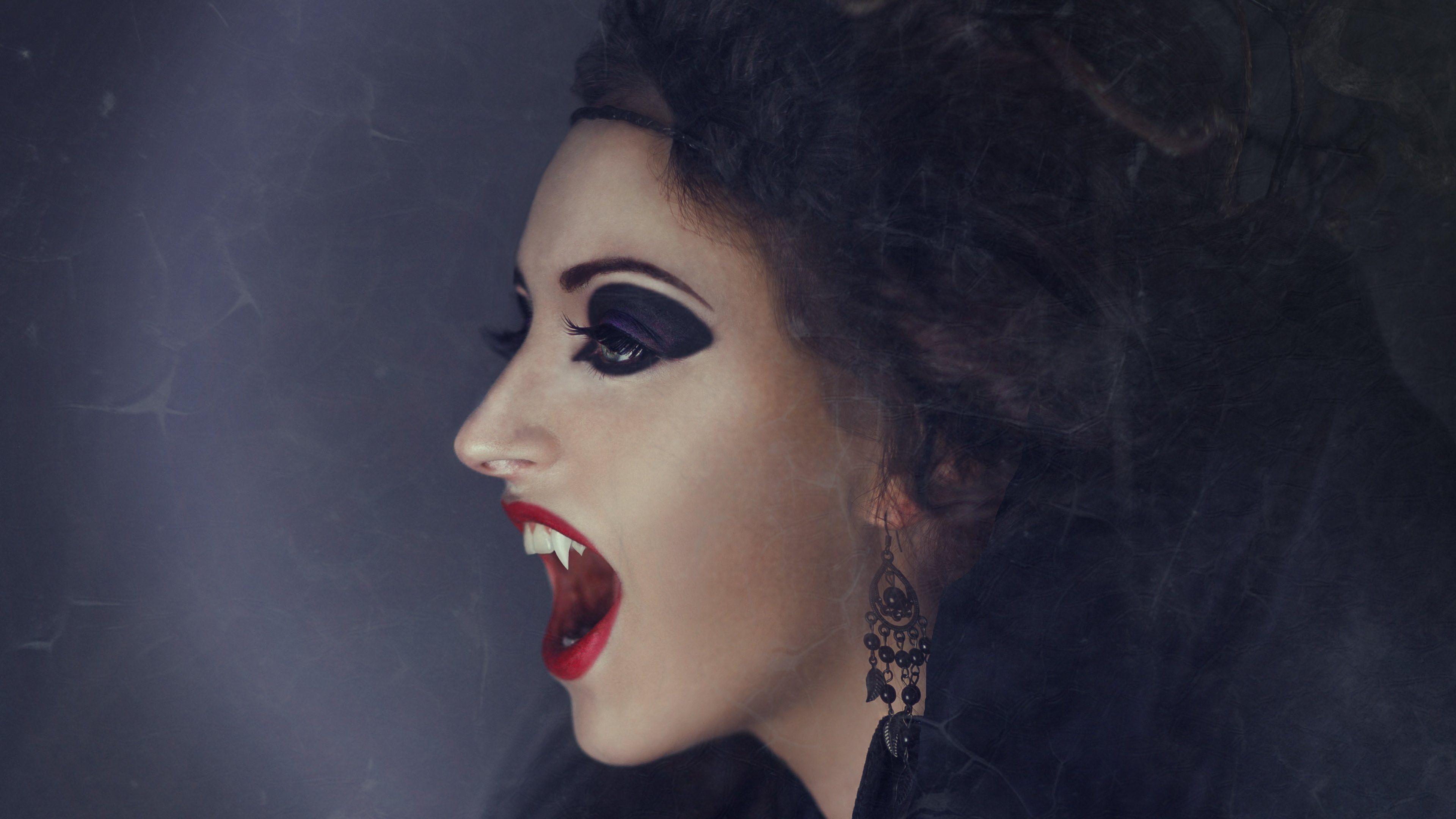 3840x2160 Witch Vampire Girl Halloween costume uhd wallpaper iPhone
