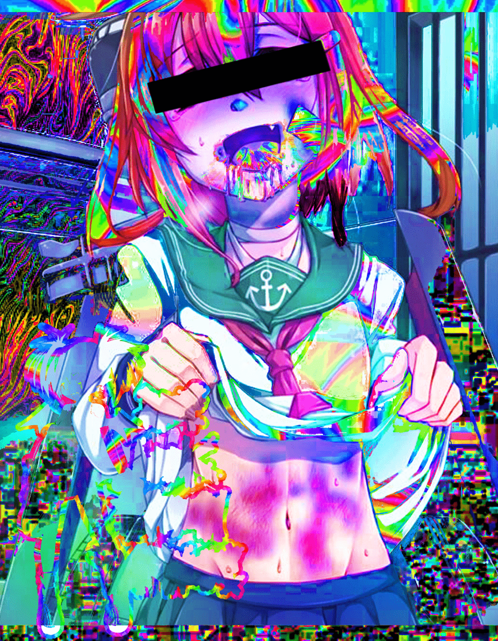 993x1280 Glitchcore Wallpaper 827