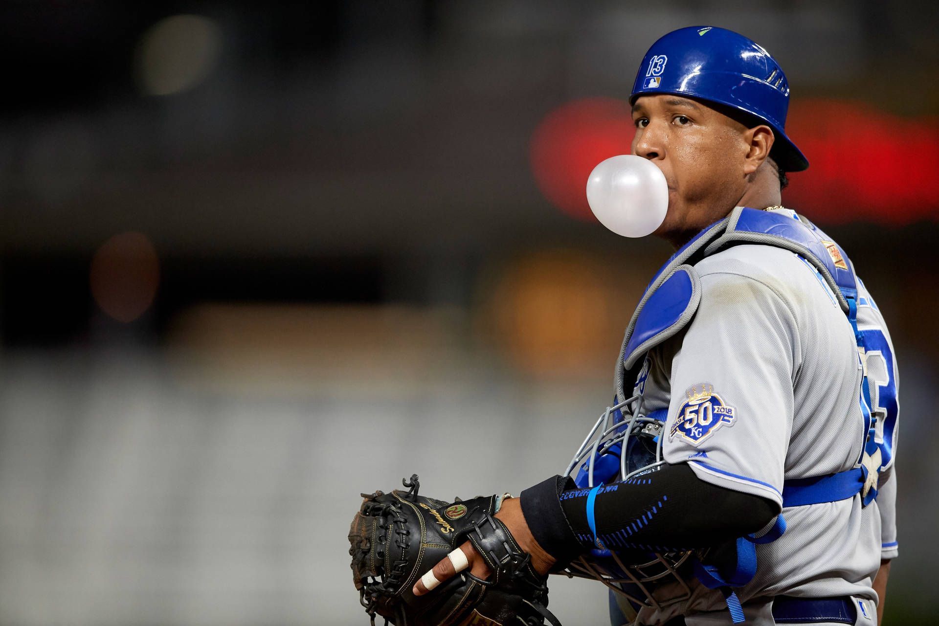 1920x1280 Salvador Perez With Gum Wallpaper