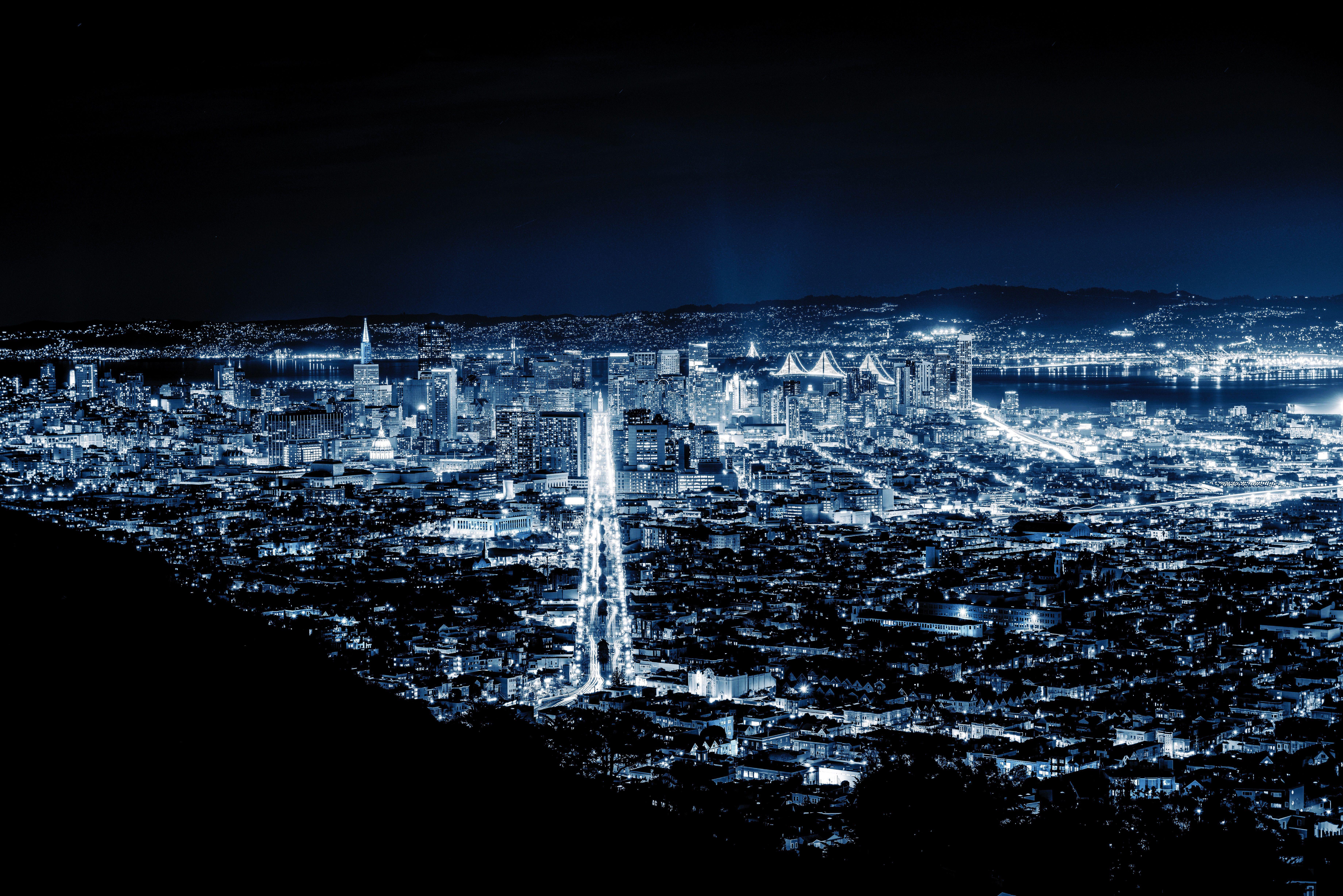 7360x4912 San Francisco Night 8k, HD World, 4k Wallpaper, Image