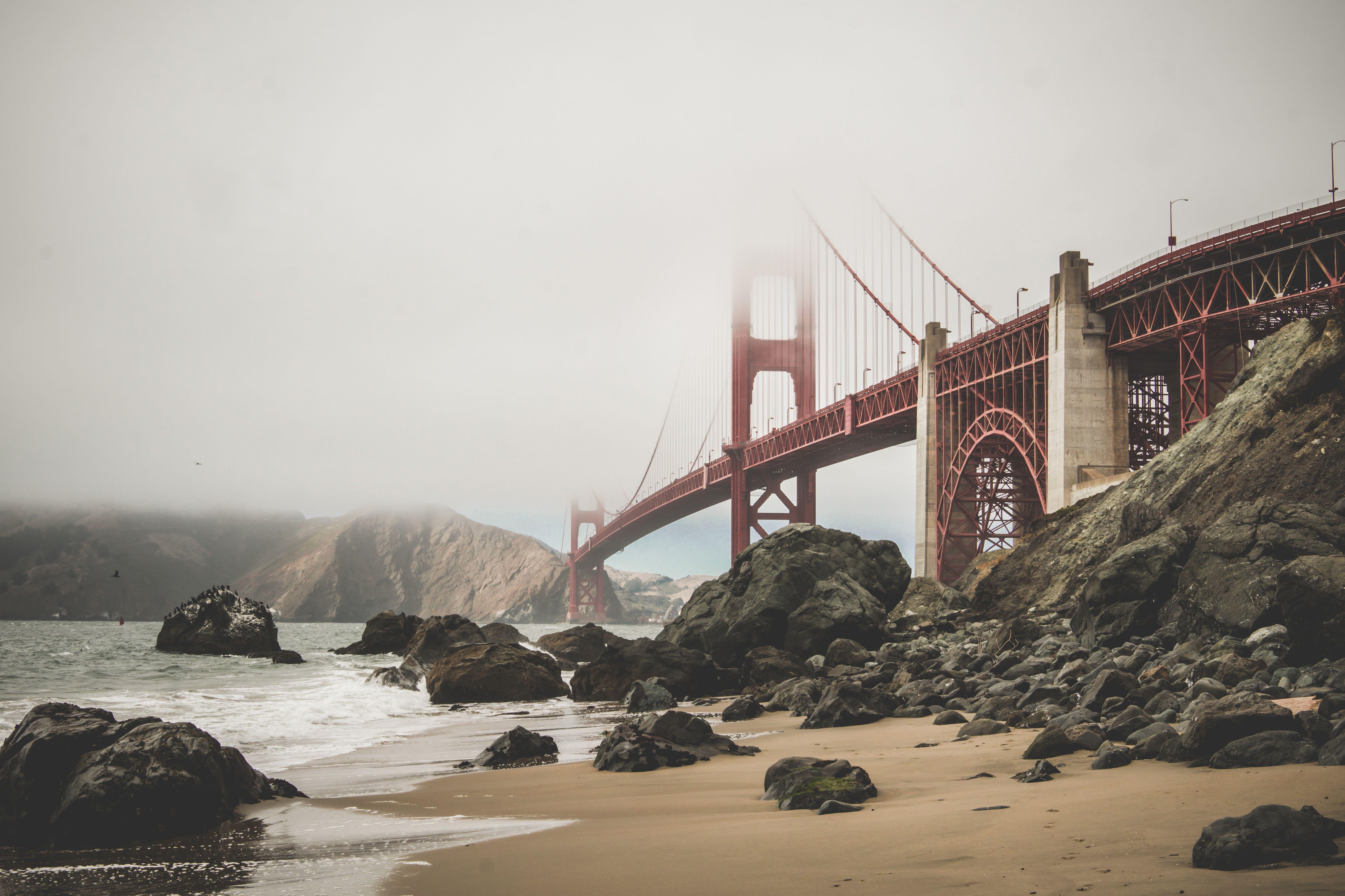 6000x4000 6000x4000 #fog, #bridge, #Public domain image