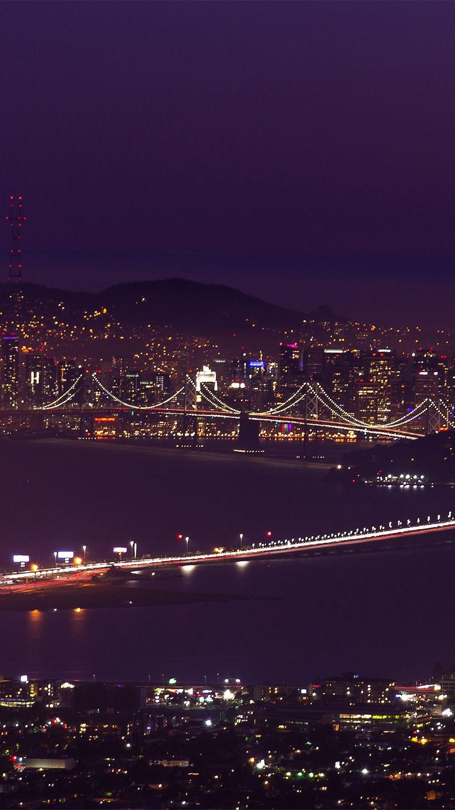 938x1668 Download wallpaper 938x1668 san francisco, night city