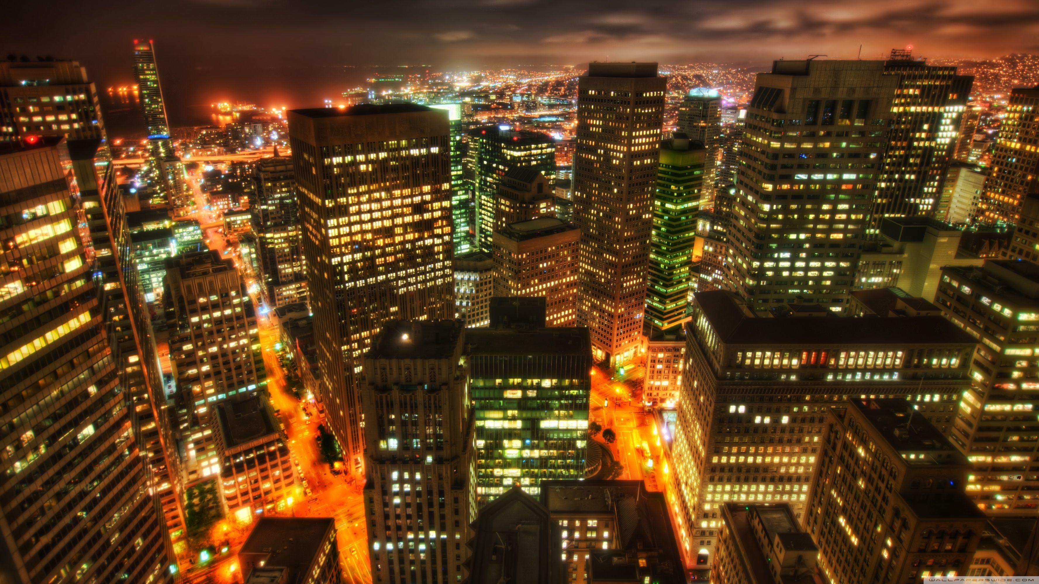 3554x1999 San Francisco At Night ❤ 4K HD Desktop Wallpaper for 4K