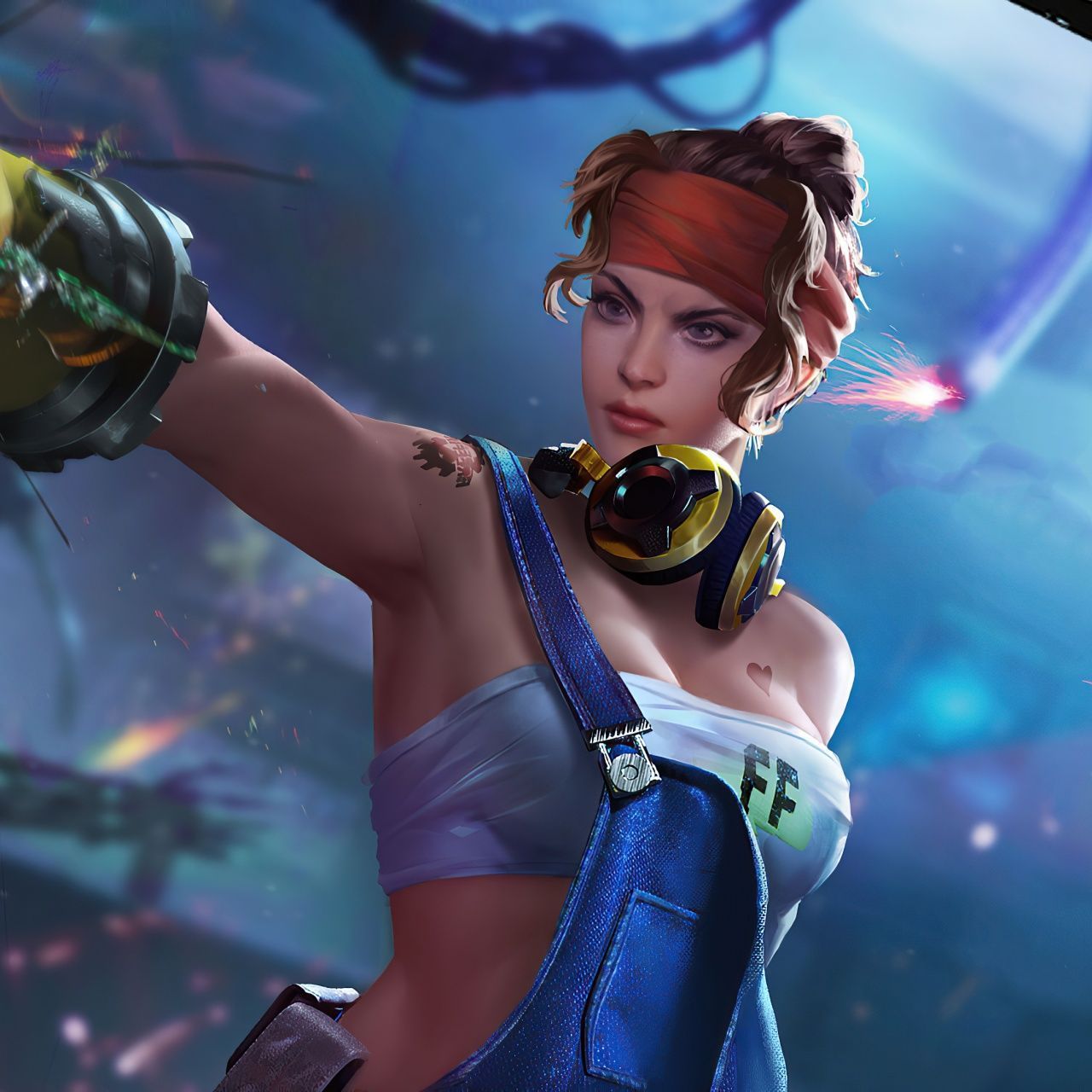 1280x1280 Shani Wallpaper 4K, Garena Free Fire