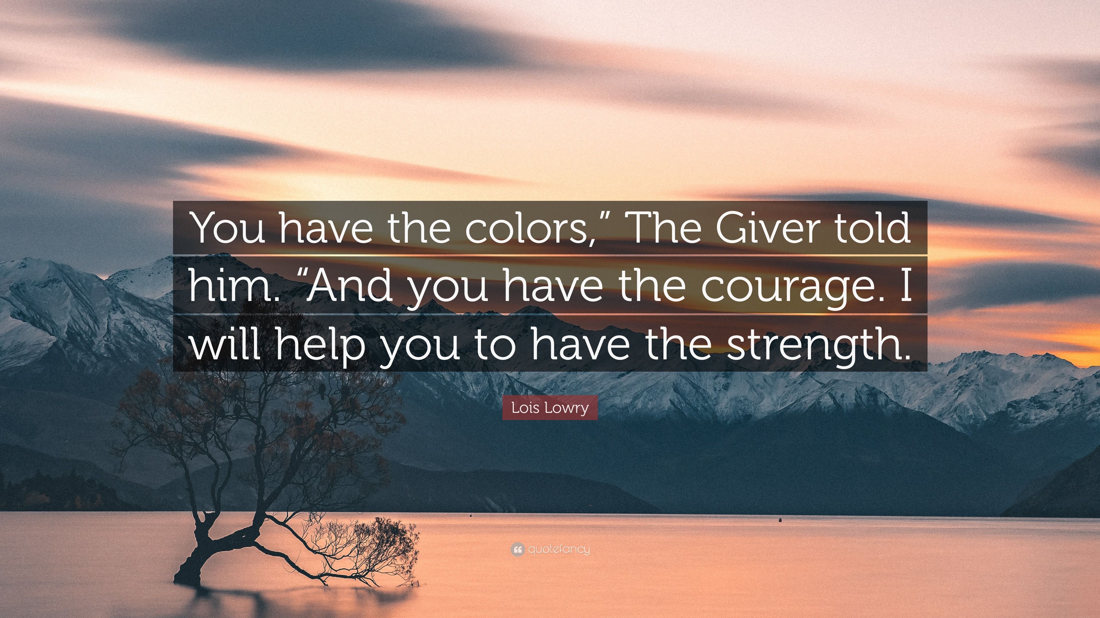 3840x2160 Lois Lowry Quote: “You have the colors