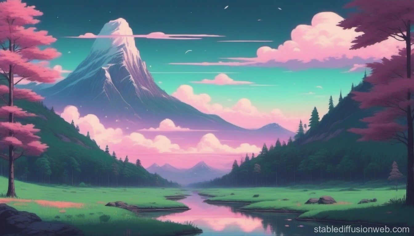 1344x768 Soothing Lofi Emotional Landscape