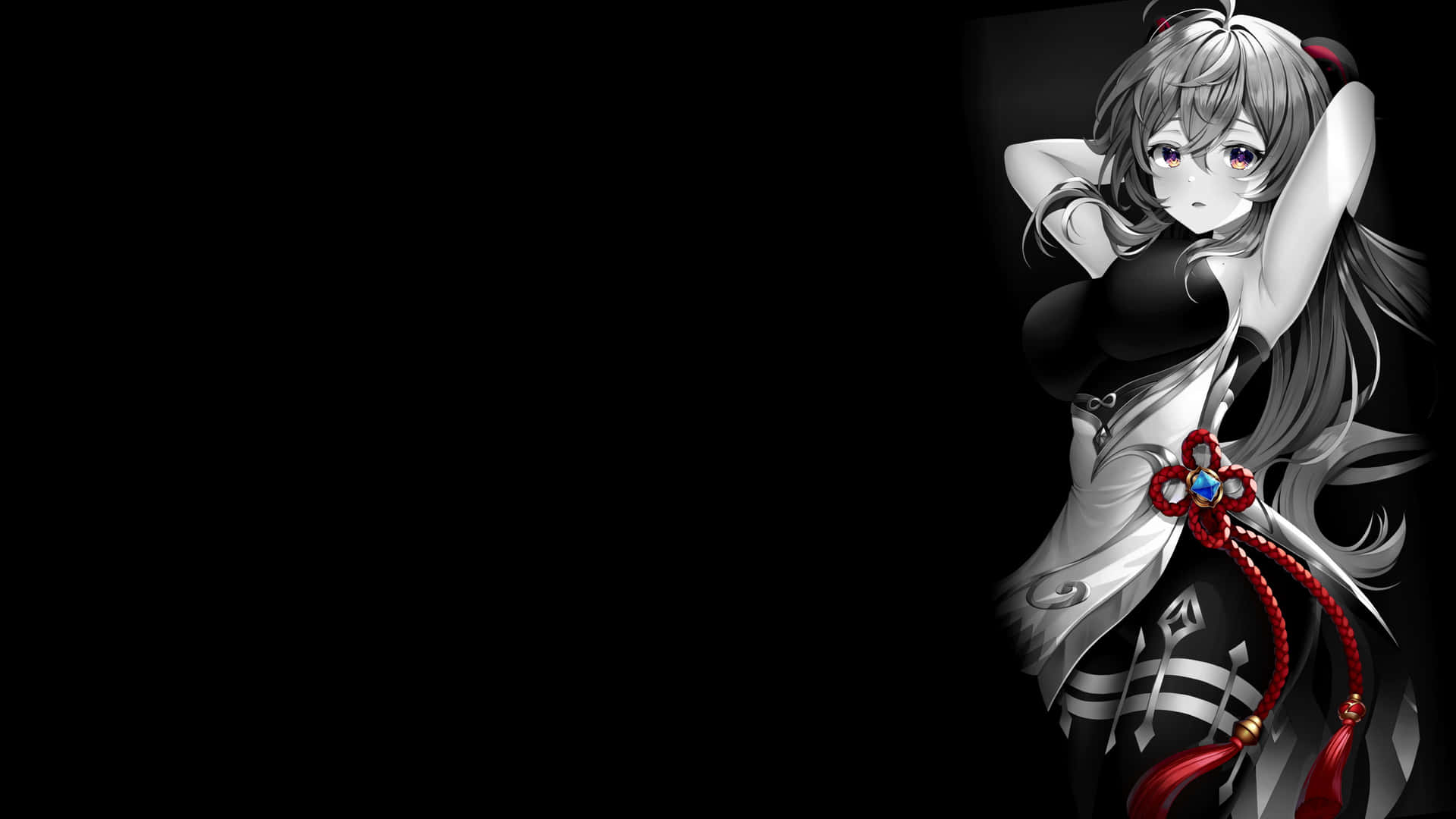 1920x1080 Dark Anime Girl Wallpaper