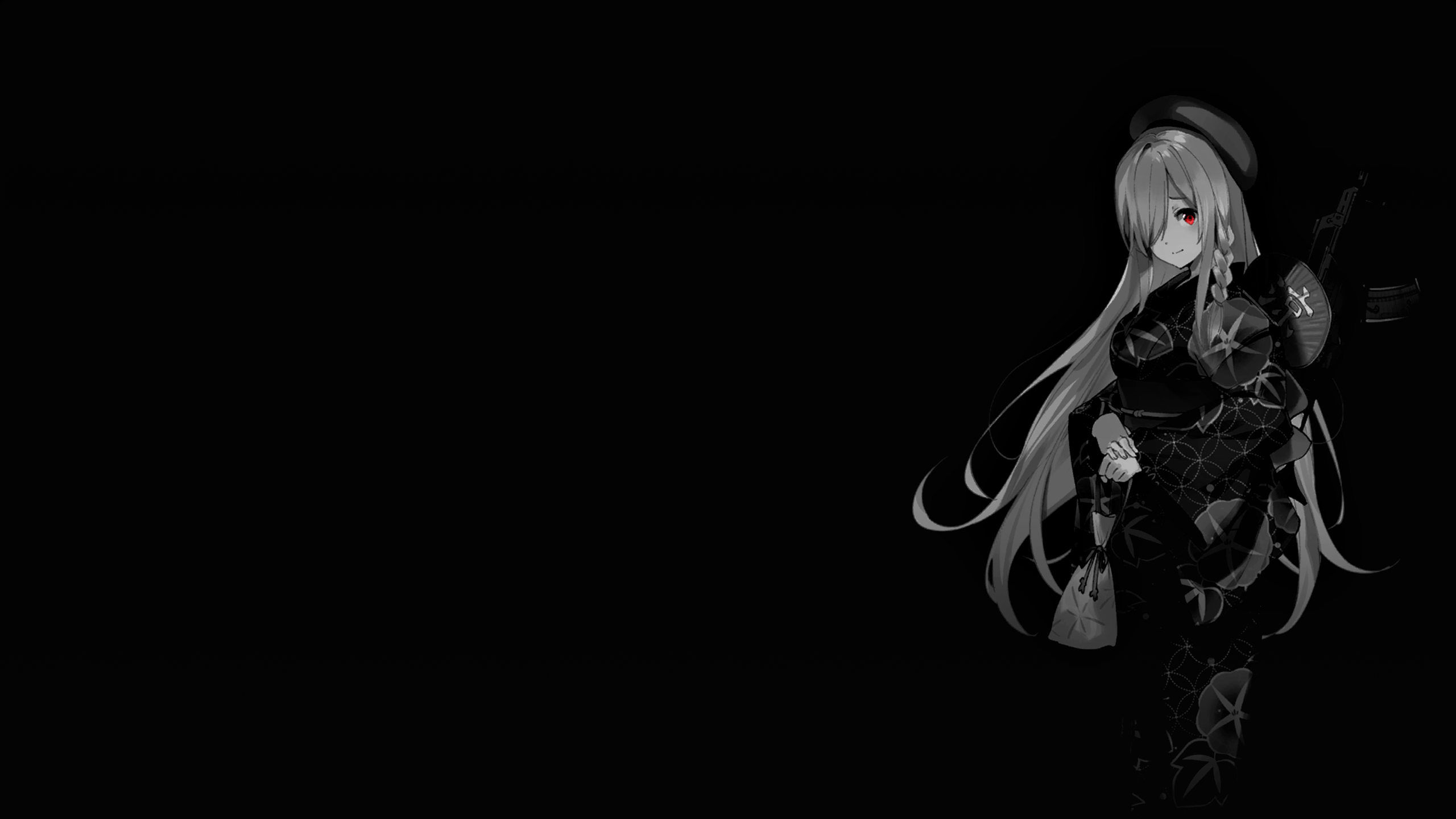 2560x1440 Selective Coloring Black Background
