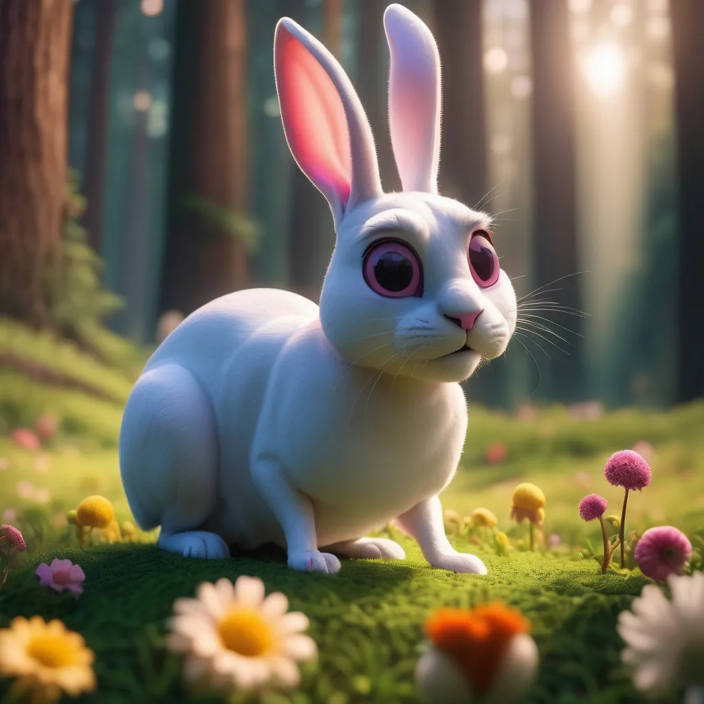 1024x1024 Disney Pixar style Bad Bunny, highly