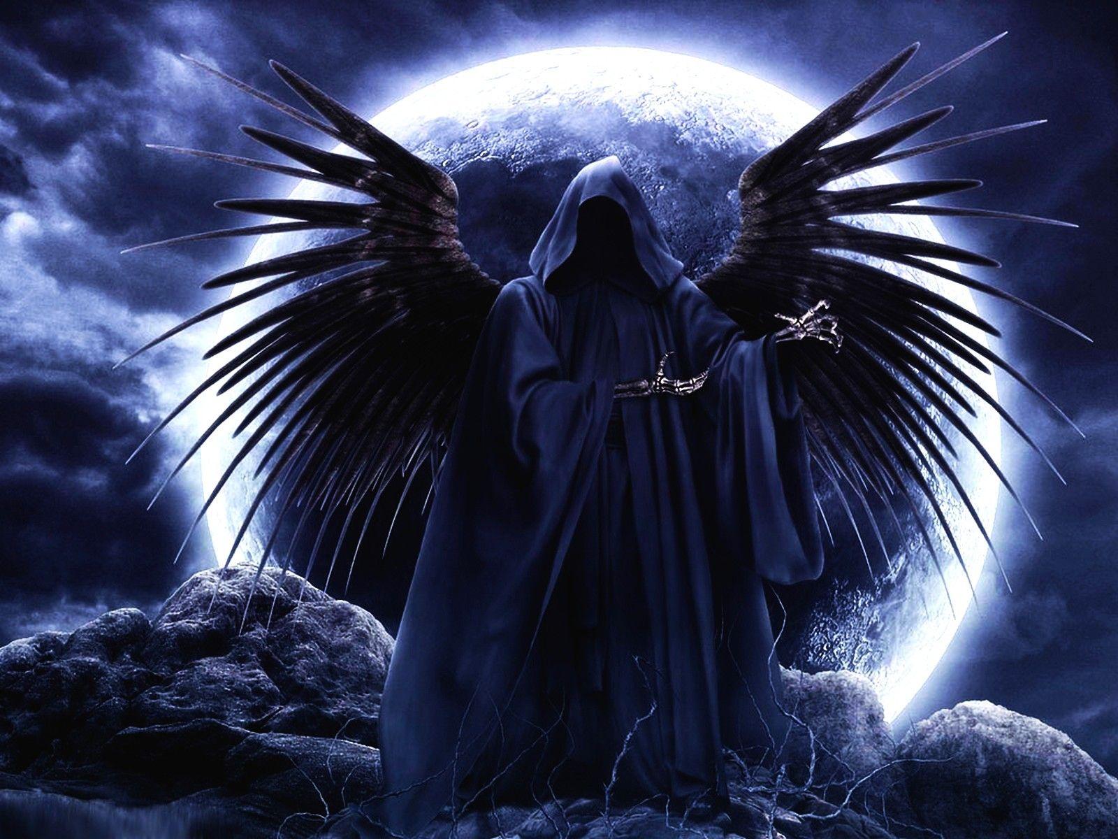 1600x1200 Art, Skeleton, Peace, Wings, Reaper, Creepy, Background