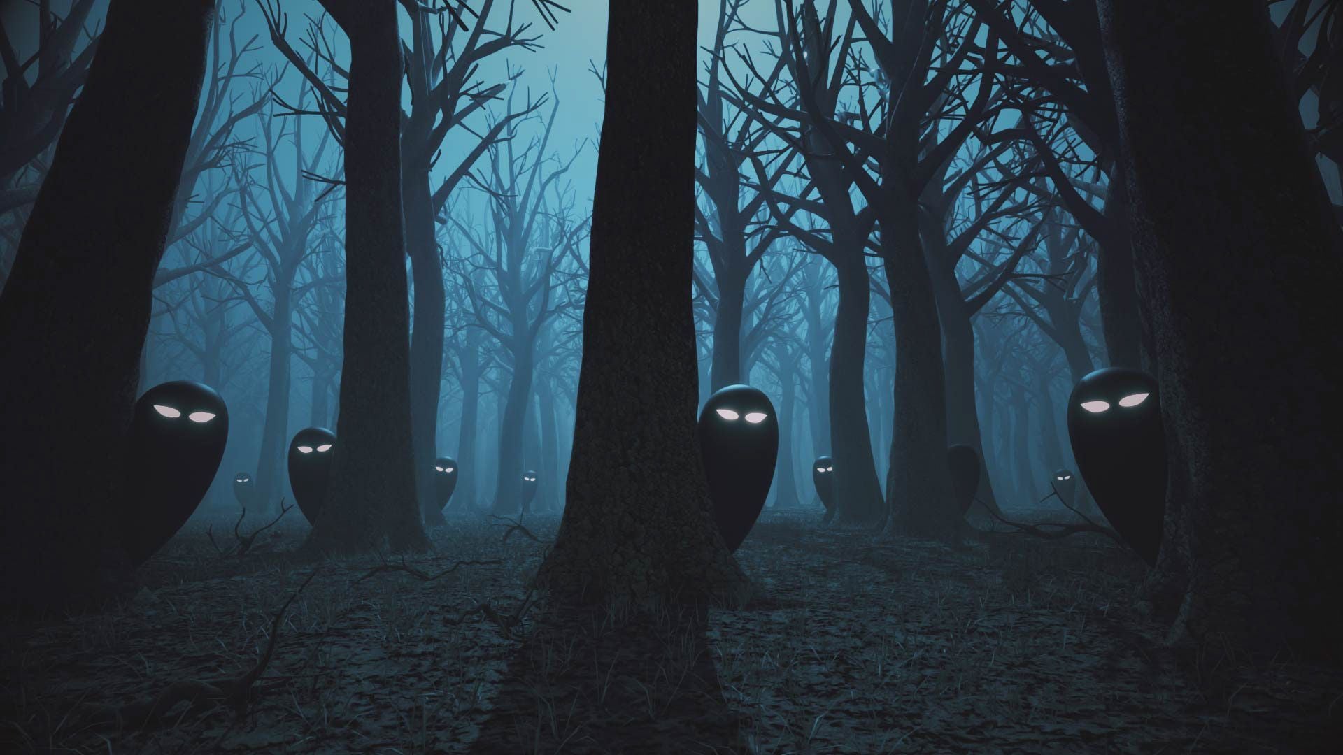1920x1080 3D // Spooky Forest