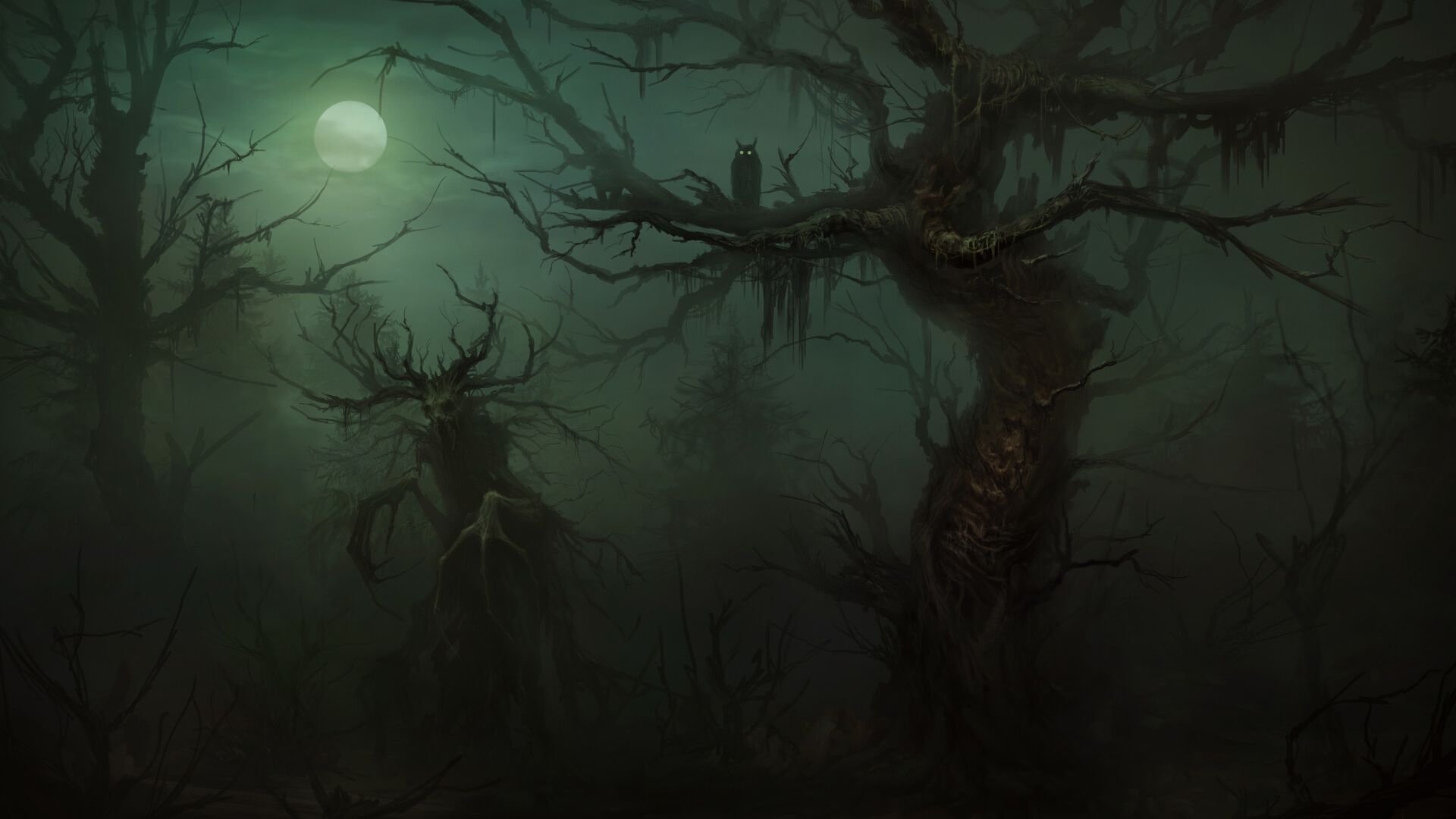 1920x1080 Haunted Forest Wallpaper 32 image