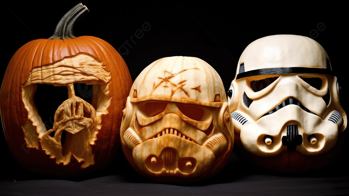 1200x673 Carved Pumpkins On A Surface Background